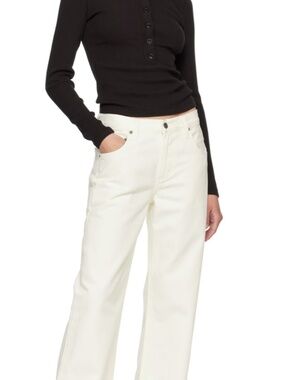 CITIZENS OF HUMANITY Off-White Lindz Easy Straight Jeans SIZE 30